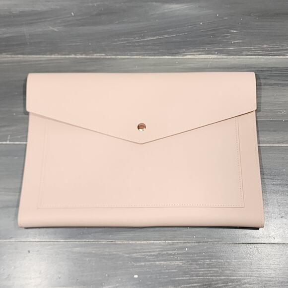 Glass Ladder Co Megan Portfolio Clutch Blush Pink Vegan Leather - Picture 1 of 5